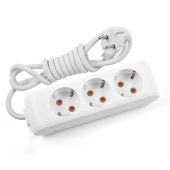 90114302 MULTI-LET Удлин 3 гнезда, 2м, с/з, белый