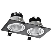 Svet-k LED OC002B 2х5W 5000K BLACK (TEKLED) 50sht