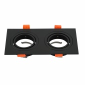 Св-к MR16 GRILLE GU5,3x2 BLACK L180xW92xH25mm(TEKLED)50sht