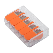 GTER4-05 Клемма универсальная монтажная 5-проводная,прозрачная компактная,50/2500