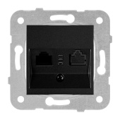 WKTT04022BL-EUI KARRE PLUS Телнфонная розетка САТЗ черная