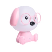 Pink USB Touch Control LED Puppy Dog Lamp 3W 4000K