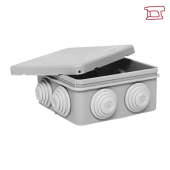 Коробка распределительная KMP-030-031 с крышкой наружная (80x80x50) 7 мембр. вводов чёрная IP54 розн