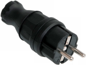 Вилка прямая каучуковая 16A  250B  IP44