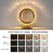 Nastol. Sv-k LED Acrylic D160H185 GOLD(TEKLED)
