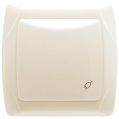 90562012 Carmen Розетка с зазем/защ шторкой /крышкой бежевая