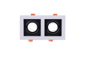 Grille Rectangle Recessed Tilt Downlight GU5.3 white and black 2 way (TEKLED)