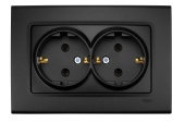 90404056Lin Life GECE SİYAHI Розетка 2-ая с заземлением черная