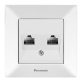 WNTC04062WH-EU1 ARKEDIA 2-ая комп розетка RJ45-CAT5e белая