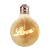 Lampa LED G125 4W LOVE AMBER E27 3000K (TL)50sh