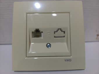 90960113 KARRE Розетка телефонная (RJ11-CAT3) бежевая