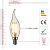 Лампа LED C35TA 4W E14 CLEAR 470LM 6000K 85-265V TEKLED 50