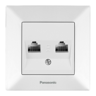 WNTC04062WH-EU1 ARKEDIA 2-ая комп розетка RJ45-CAT5e белая