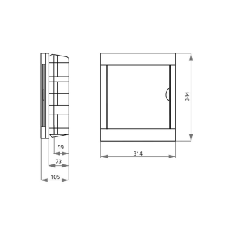 90912024 Щит пластиковый с/у X24 (VIKO)